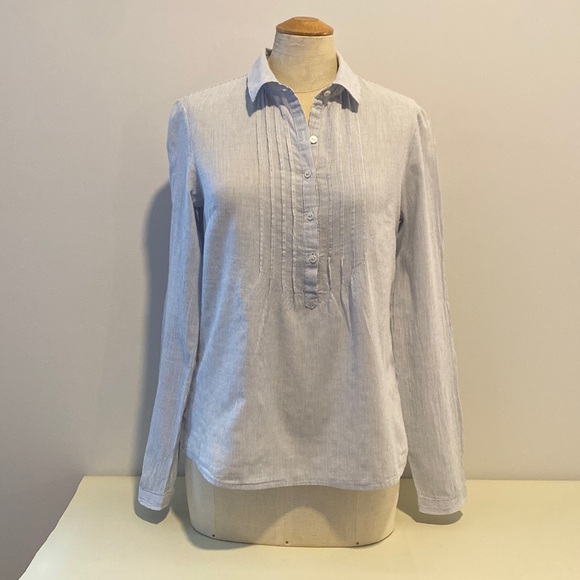 Tommy Hilfiger blue & white striped tunic blouse. Button closure /long sleeve. S - Picture 2 of 12